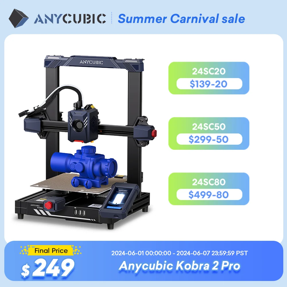 ANYCUBIC Kobra 2 Pro 500mm s Maximum Printing Speed FDM 3d Printer With anycubic-kobra-2-pro-500mm-s-maximum-printing-speed-fdm-3d-printer-with