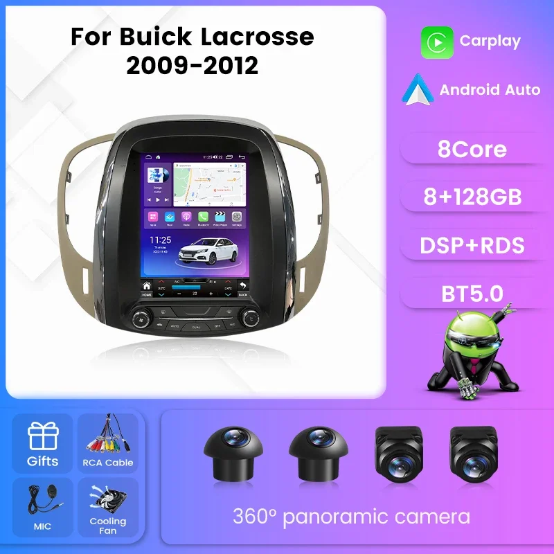 

Tesla Style Screen Android All in one For Buick Lacrosse GM Alpheon 2009 - 2012 Car Radio Multimedia Player Android Auto Carplay