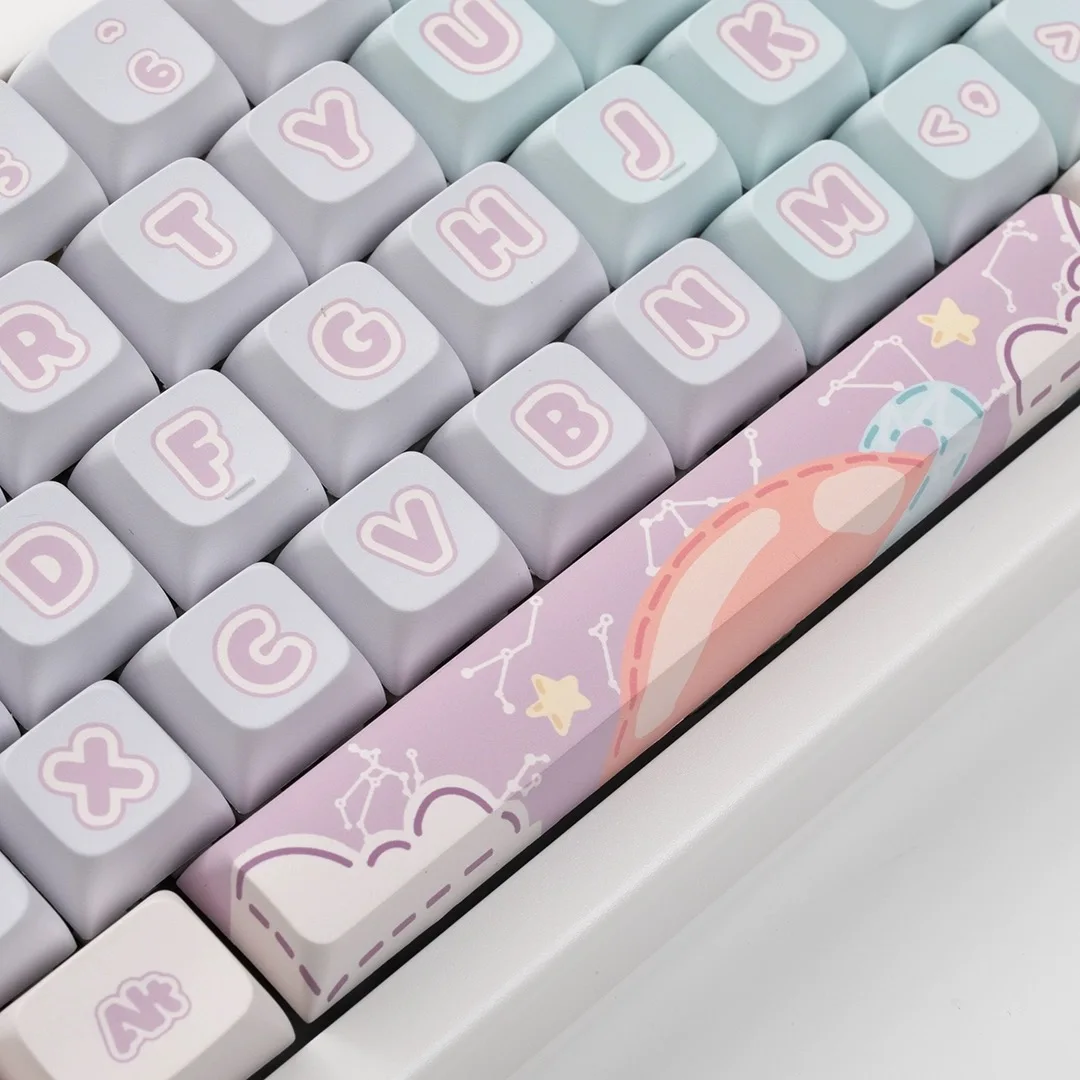 

130+ Key PBT Cute Rabbit Pink Keycaps for Mechanical Gaming Keyboard Custom MX Switche SYE-SUB XDA Profile Key Cap