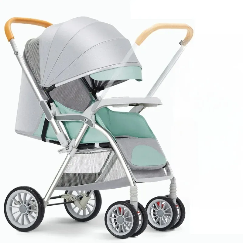 EG37 Reversible Baby Stroller, Lightweight Foldable Pushchair, High View Reclining Pram, Shock Absorbing Compact Travel Carriage