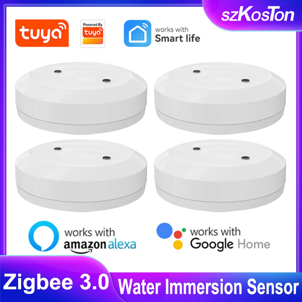 

Tuya Zigbee Water Immersion Sensor Water Leakage Detector Smart Home Automation Linkage Alarm Smart Life App Remote Monitoring