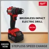 Milwaukee 150N.m Brushless Electric Impact Drill  Cordless Drill Driver Mini Electric Screwdriver Power Tool 18V Battery 3