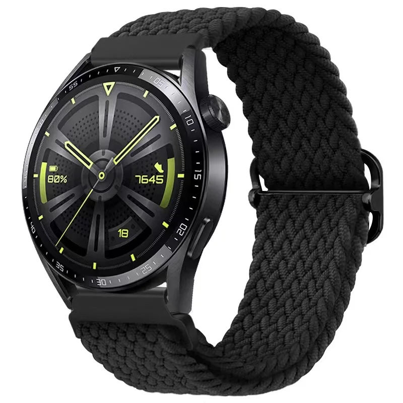 Adjustable Breathable Nylon Woven Watch Strap, 20mm/22mm
