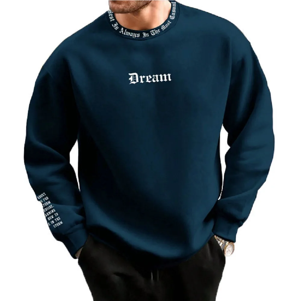 Sweatshirts Men's Tracksuits Long Sleeve Jersey Coats Male Casual Sportswear 3D Printed Letter Tops Pullover Loose Clothing