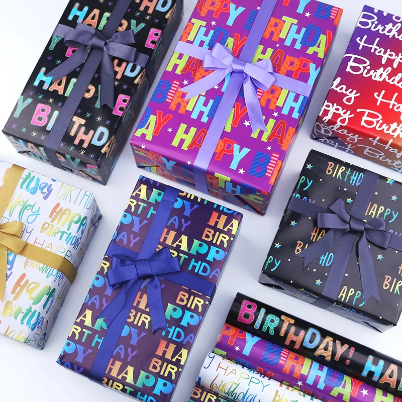 60th Birthday Gift Wrapping Paper For En And Woen - 6 Sheets Of
