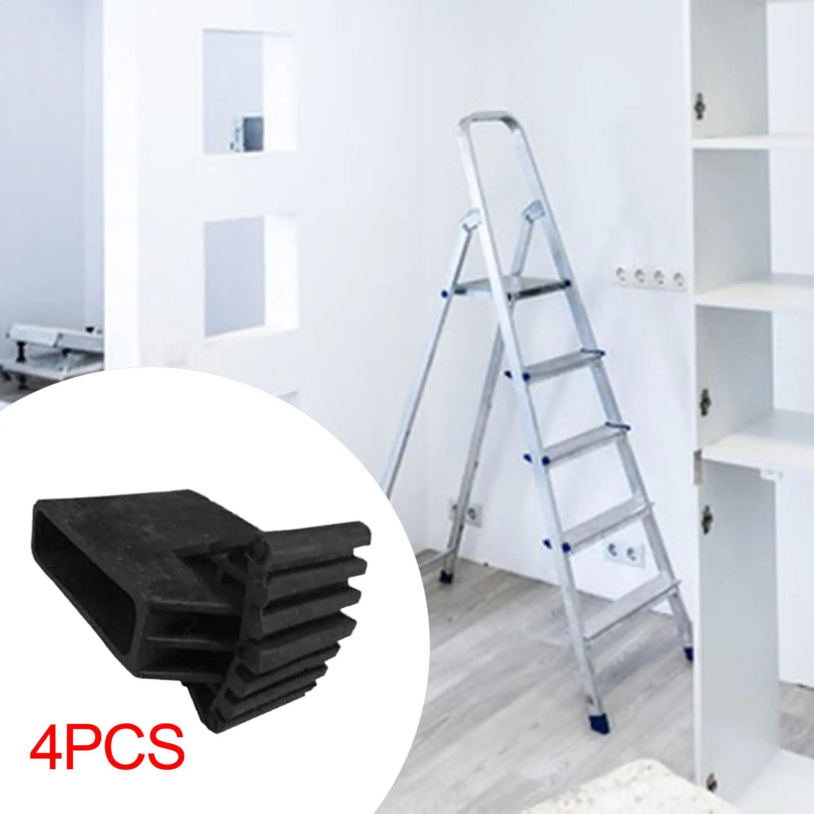 4x Ladder Non Slip Feet Mats Replace Multipurpose Extension Ladder Covers