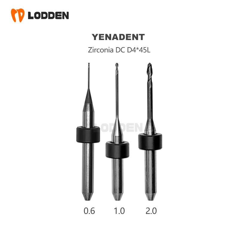 Yenadent Dental Lab Fräs bohrer für Lithium di silikat Zirkon oxid pmma Metall d4 dc nc Beschichtung Zahnmedizin Materialien Schleif bohrer – Detail 1