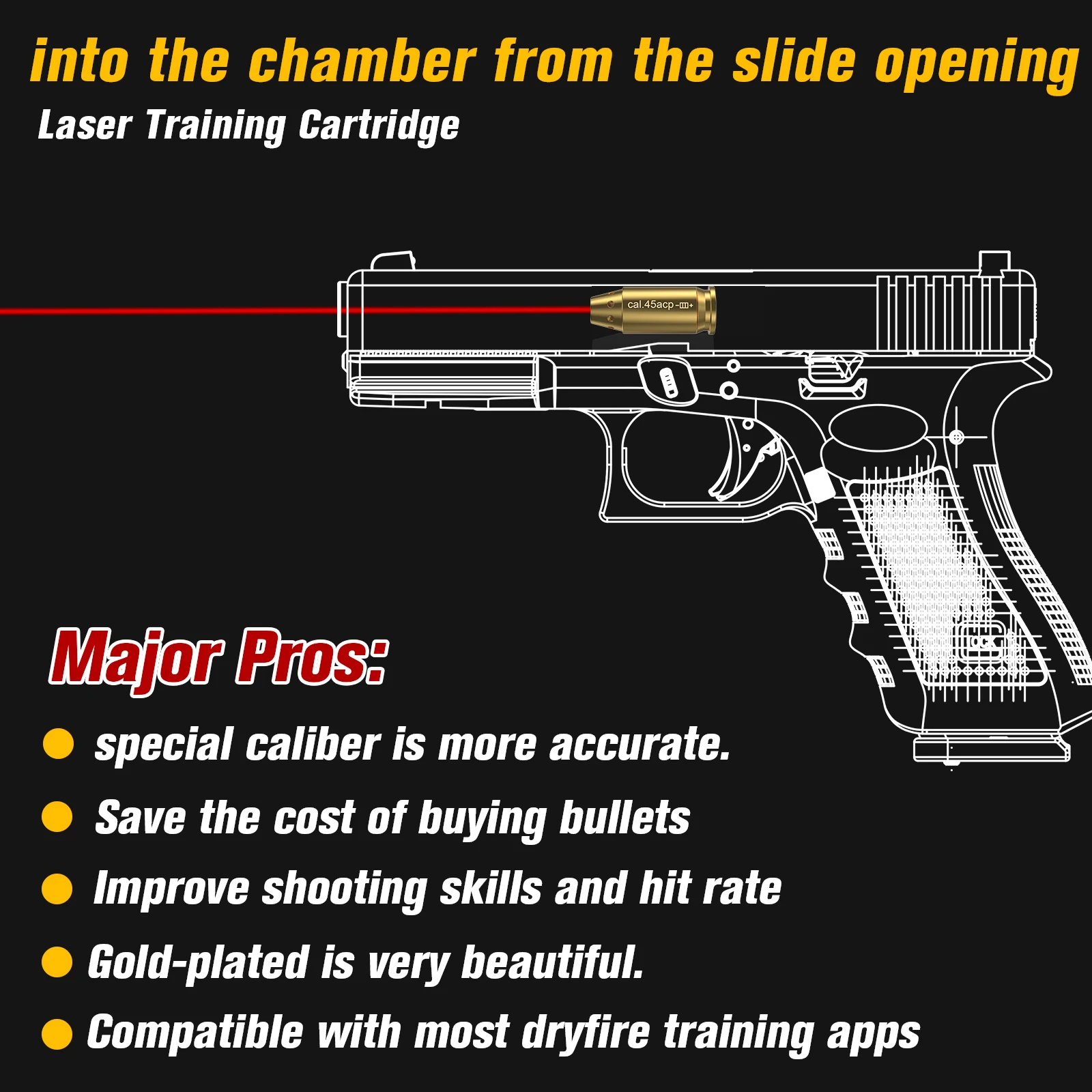 Kaliber spezifisch für.45 ACP | Direkte Zylinder-Einsetzung | Kein Adapter erforderlich | Präzise Passform für genaue Ausrichtung. – Detail 5