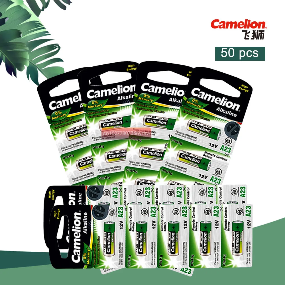 50Pcs Camelion 12V 23A Ultra Batteria Alcalina Batteria Ad Alta Tensione A23 V23Ga Mn21 Per Calcolatrici/Telecomando Telecomandi /Allarmi