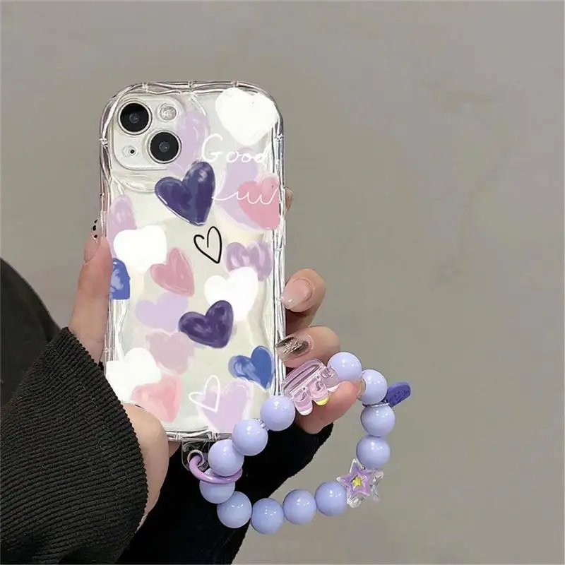 Elegant Love Heart Bracelet Phone Case