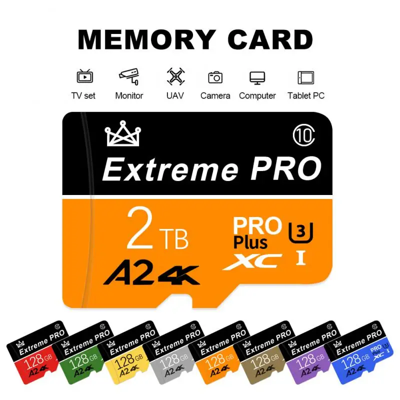 Scheda Sd Micro Memory Da 1Tb Scheda Sd Ad Alta Velocità Da 128Gb 256Gb Scheda Flash Sd/Tf Scheda Di Memoria Da 512 Gb Per Fotocamere Telefoniche Lett