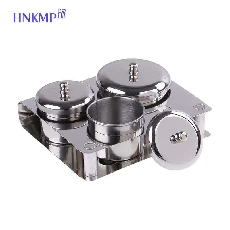 3Pcs Stainless Dappen Dish Set - Nail Art Tools