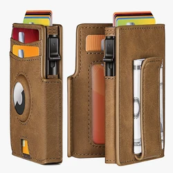 Enhanced Smart Wallet: Premium Locator with Integrated Storage Slot (Brown)