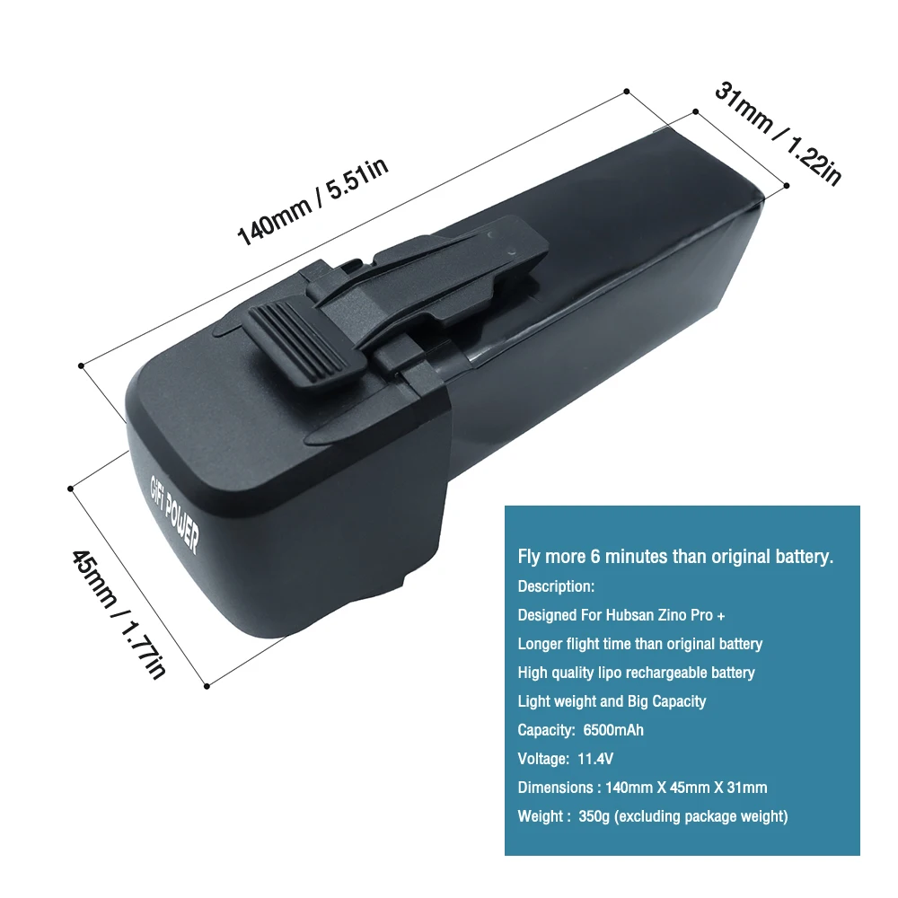 Replacement LiPo Battery For Yuneec H520E / H3 Drone - 15.2V 10500mAh High Capacity Drone Battery