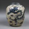 Opening Blue and White Dragon Pattern Porcelain Chinaware Ceramics Pot Jar Jug Vase 1
