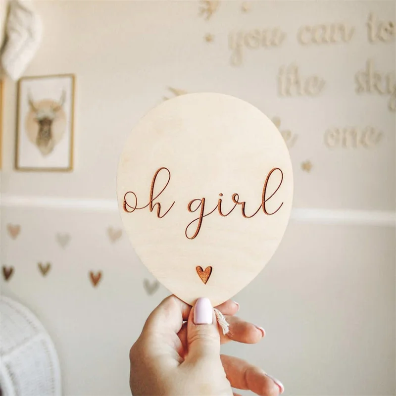 INS Nordic Wooden Balloon Wall Ornaments Kids Room Decorations Hanging Pendant Wood Crafts Baby Gifts Nursery Decor Photo Props wall art decor,wall hanging pendant