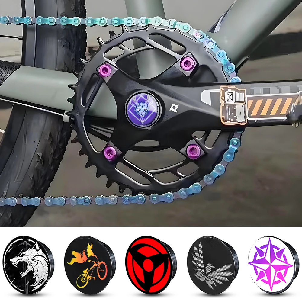 KRSEC Aluminum Alloy Crank Dust Cover - Right Side Plug for MTB & Road Bike Hollow Integrated Crankset
