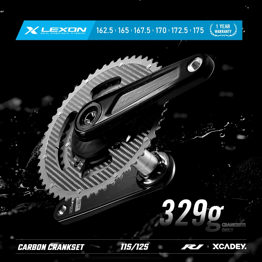 Guarnitura In Carbonio LEXON CK-R1 Per Bici Da Strada 11/12v, Pedivelle 165-175mm, Superleggera