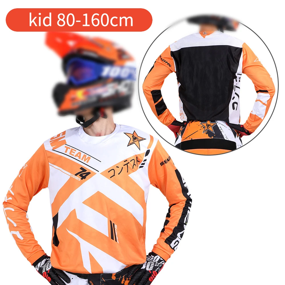 어린이용 오프로드 오토바이 저지, 모토크로스 셔츠, 3 4 5 6 7 8 9 10 11 12 13 14 15 16 세, mx bmx 엔듀로 키즈