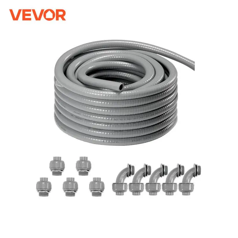 Flexible PVC Liquid-Tight Electrical Conduit 100ft Kit