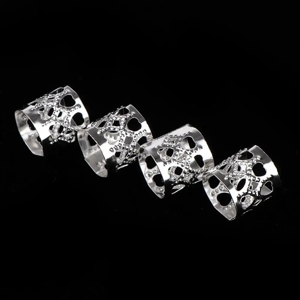 

2x100pcs Hair Cuffs Metal Tube Dreadlock Beads For DIY Hairstyle Braids