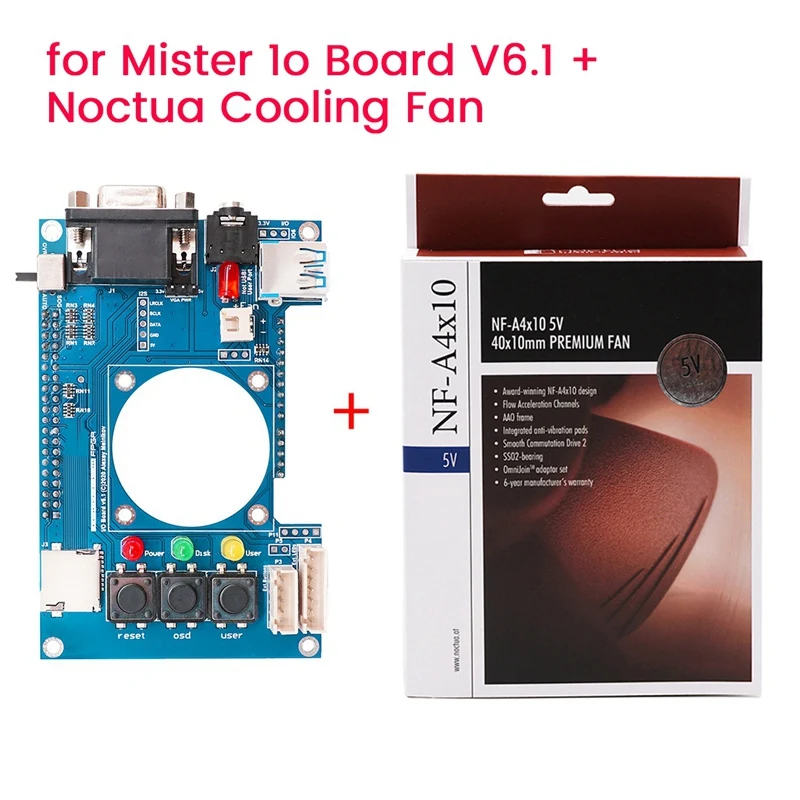 

For Mister FPGA IO Analog Board V6.1 With For NOCTUA Fan Spare Parts Accessories For Terasic DE10-Nano Mister FPGA IO Board