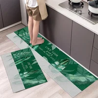 Kitchen Rug Tropic Plant Flowers Long Strip Living Room Carpet Anti-slip Hallway Bedroom Floor Mat Home Decoration 2