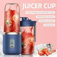 Portable Blender Bottle Electric 6 Blades Multifunction Juice Blender Fresh Juice Smoothie Blender Ice CrushCup Food Processor 5