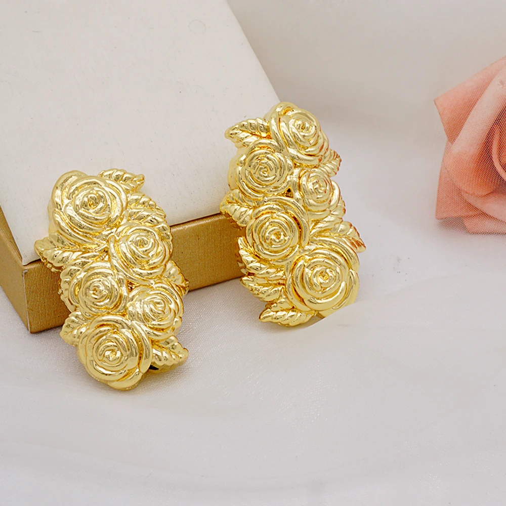 Jewellery 2021 Fashion Round Shape Jewelry For Women Big Earrings Costume For Wedding Party  Gift Trendy Earings