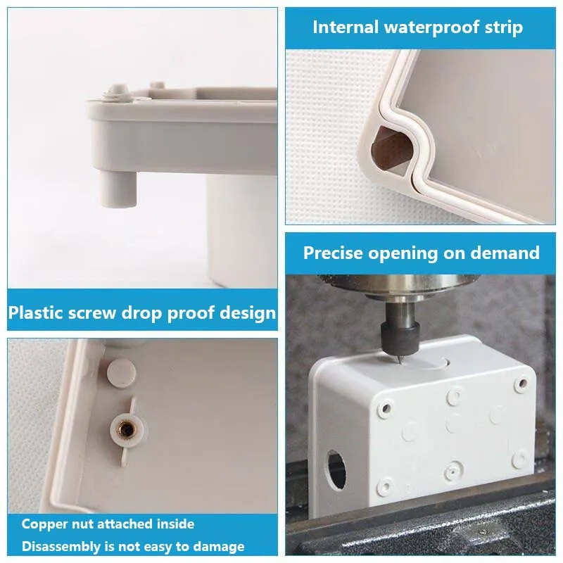 CNC Waterproof button box switch control box 123 hole industrial switch indicator Emergency Stop Push Button Switch Box 22mm