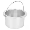 4.13in Wax Heat Machine Replacement Pot Aluminium Alloy Heating Quickly Evenly Replacement Wax Warmer Inner Pot Silver 5