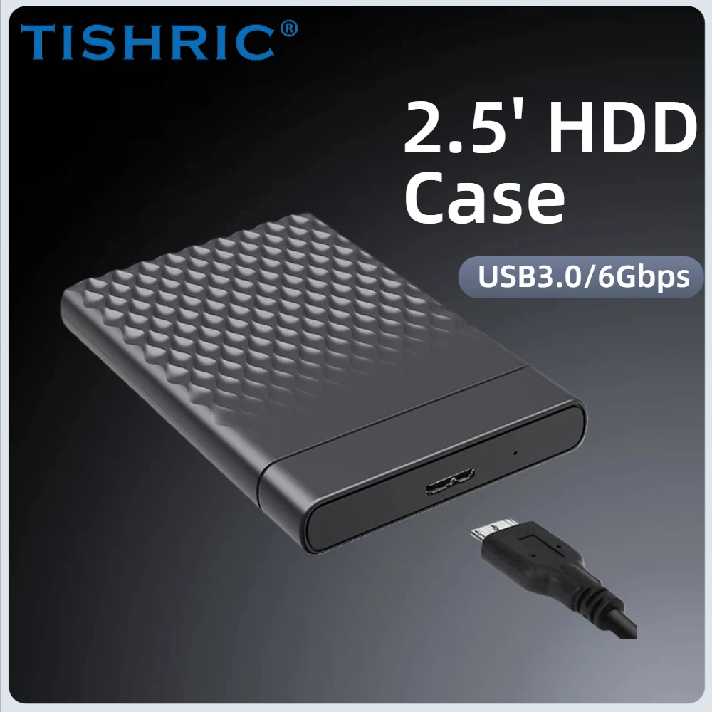 티쉬릭 2.5인치 SSD HDD 인클로저 SATA-USB 3.0 모바일 외장 하드 드라이브 케이스 6Gbps 속도 SATA SSD HDD 스토리지 하드 디스크 박스