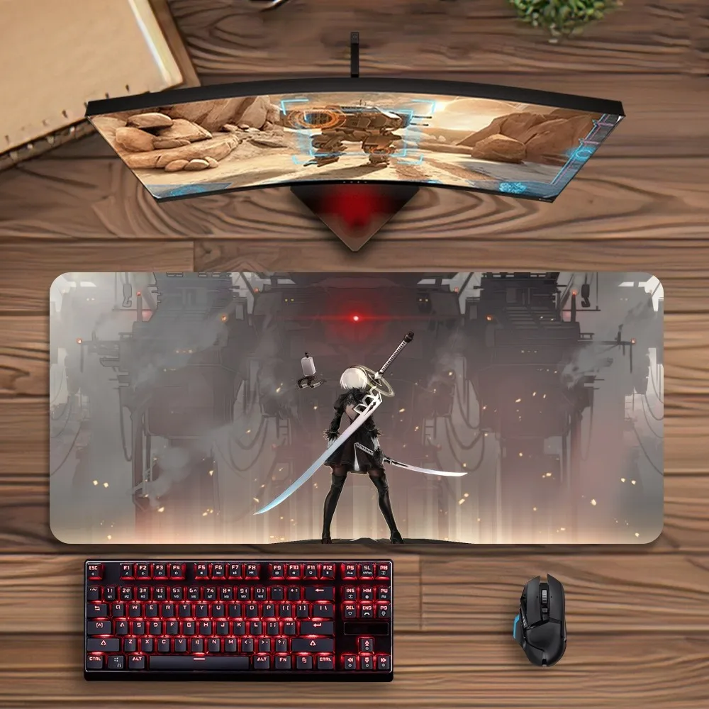 NieR Automata Mousepads Monster Large Mouse Mat Big Desk Pad Non Slip Rubber Mouse Pad Big Keyboard Mats Mouse Pad 4