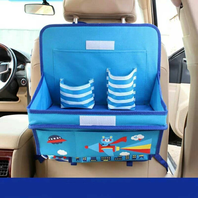 Organizador De Respaldo De Coche Con Soporte Para Tableta Para Niños, Bolsa  De Almacenamiento De Asiento Trasero De Coche De Dibujos Animados, Mesa De  Comedor, Bolsillos Para Tazas, Caja De Pañuelos 