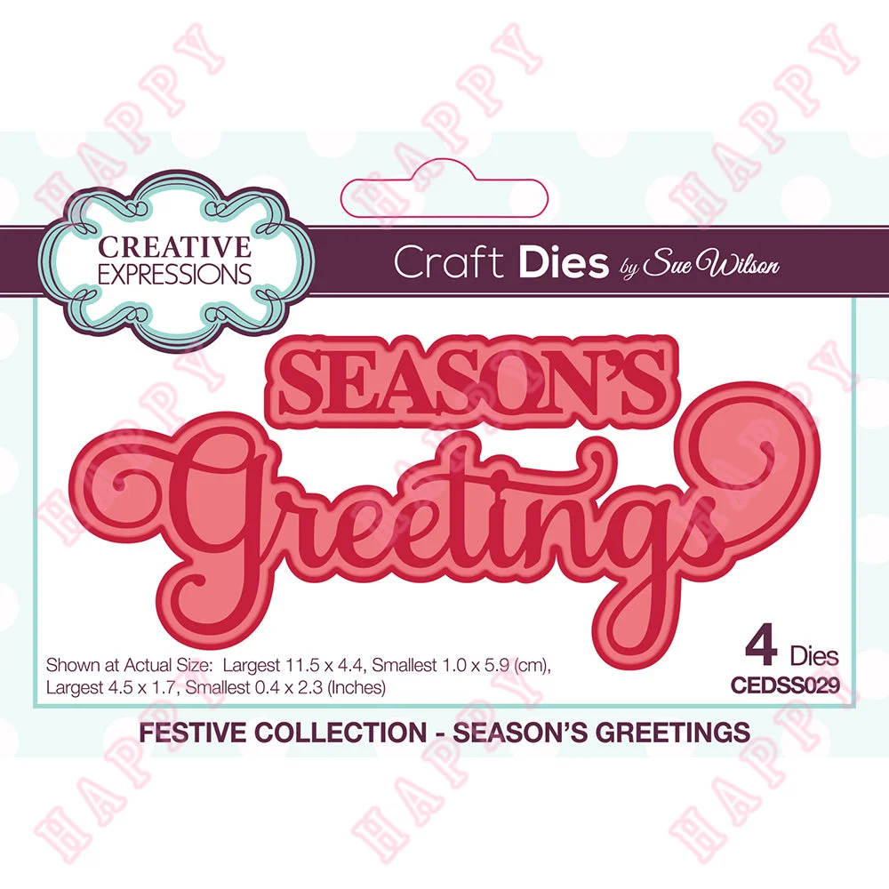 

2023 New Season's Greetings Metal Cutting Dies Scrapbooking DIY Album Make Paper Card Embossing Craft Card Big Die
