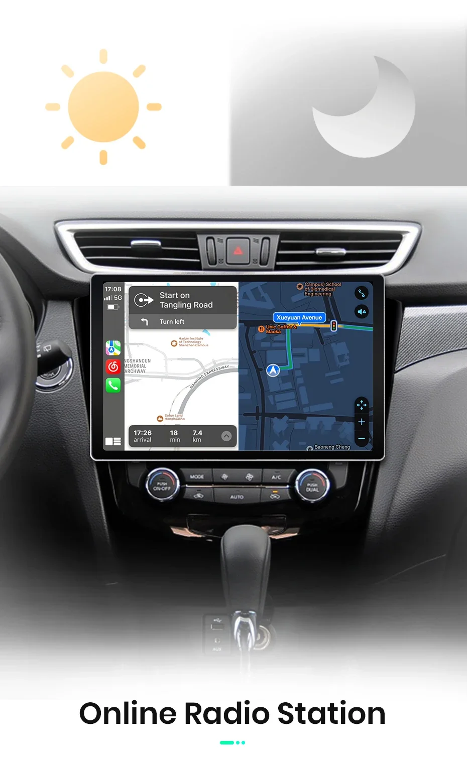 Junsun x7 series11.5 "2k drahtloses Carplay Android Auto Autoradio für Nissan Qashqai J11 X-Trail 3 T32 2014-2018 Autoradio – Detail 15