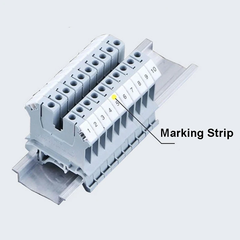 10 Pz Zb5 Strisce Marker Etichetta Per Uk1.5N Uk2.5B Uk3N Uk6N Numero Standard Blank Zb 5 Din Rail Morsettiera Accessori