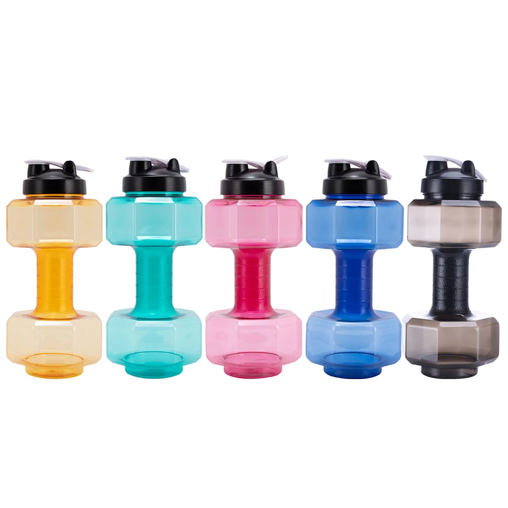 2600/500ML Multipurpose Gym Exercise Dumbbell Kettle Outdoor Fitness Cycling Camping Cold Water Bottle Cup Dumbbell Shaped Kettle for sports water bottle,portable water bottle