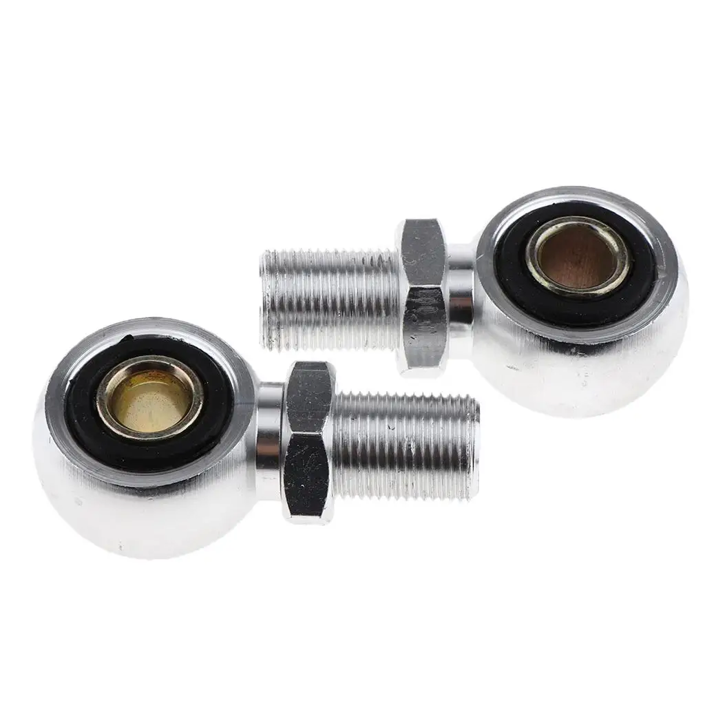 Pair Eye Adapter Eye End for Motorcycle Scooter Shock Absorber 10mm Sliver