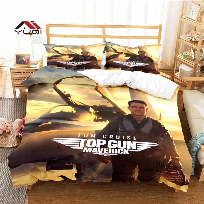 

Topgun Classic Movie Pattern Duvet Cover Set Bedding for Adult Kids Bed Set Comforter Cover Bedding Set 10 Sizes