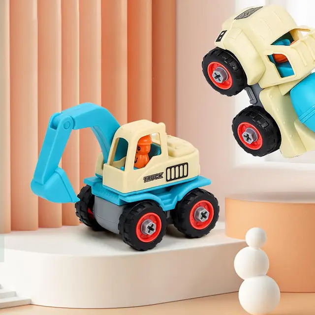 Engineering Car 3 Types Vehicle DIY Screw Disassembled Assembly Parent-child Communication Interactive Building Blocks 5