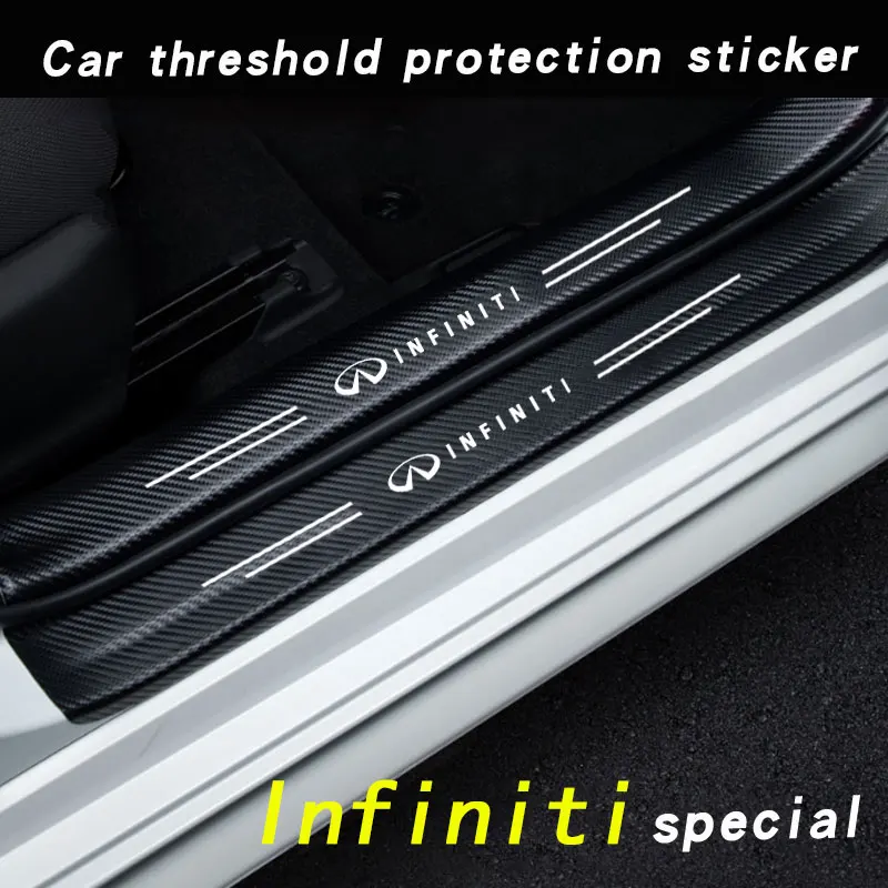 

for INFINITI Car series special Car threshold strip anti stepping sticker trunk door foot pedal protection sticker carbon fibre