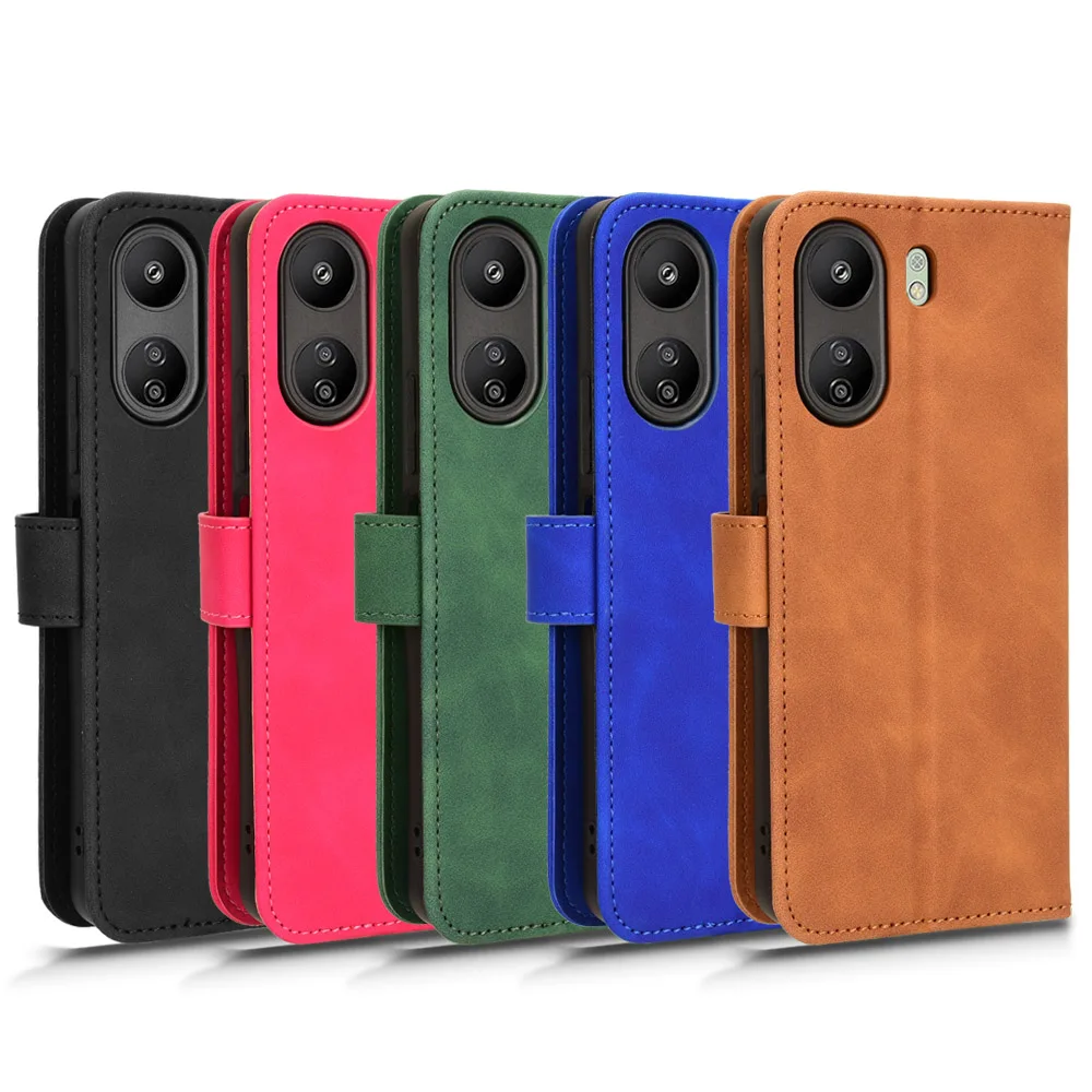 Comprar Para Xiaomi Redmi 13C Redmi13C Funda con tapa Funda de cuero PU  para teléfono con billetera