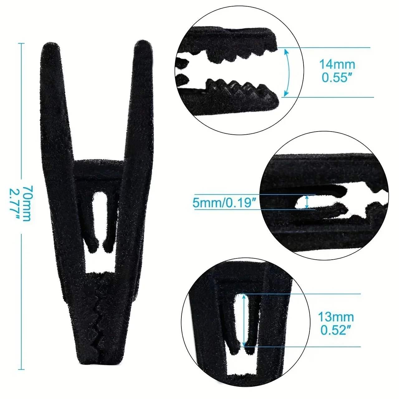 10pcs Velvet Hanger Clips, Clothes Pins, Strong Finger Clips Perfect For Thin Velvet Hangers, Closet Accessories 4