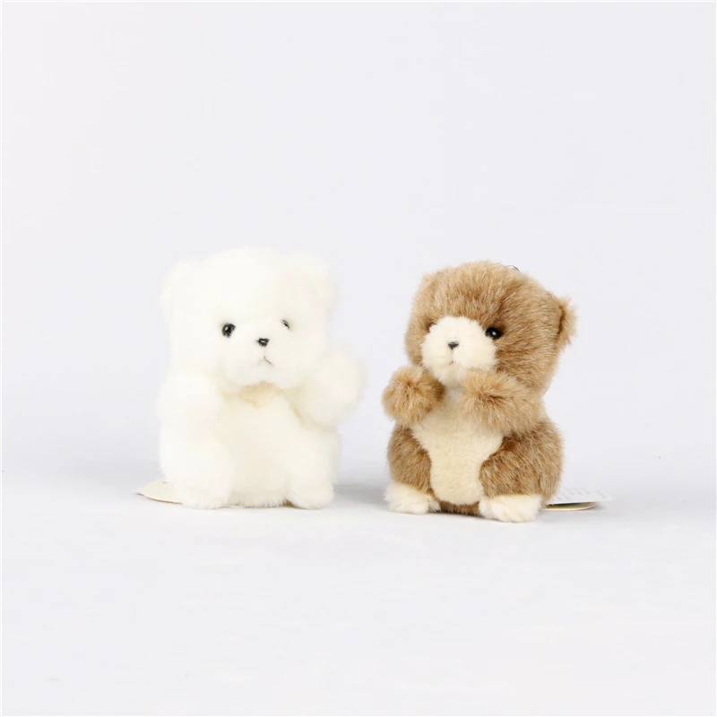 Cute Plush Polar Bears Keychain, Kawaii Fluffy Stuffed Animals Keyring Pendant, Furry Purse Backpack Handbag Charms 1pc deepeel 20 8cm resin head wooden bag closure handle purse sewing brackets kiss clasp diy handbag sew kit handles accessory