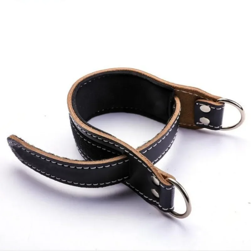 Ankle Straps for Fitness Cable Machines Workout Ankle Weights Training Straps Adjustable Cowhide Gym Shackles Work on Hips and Legs