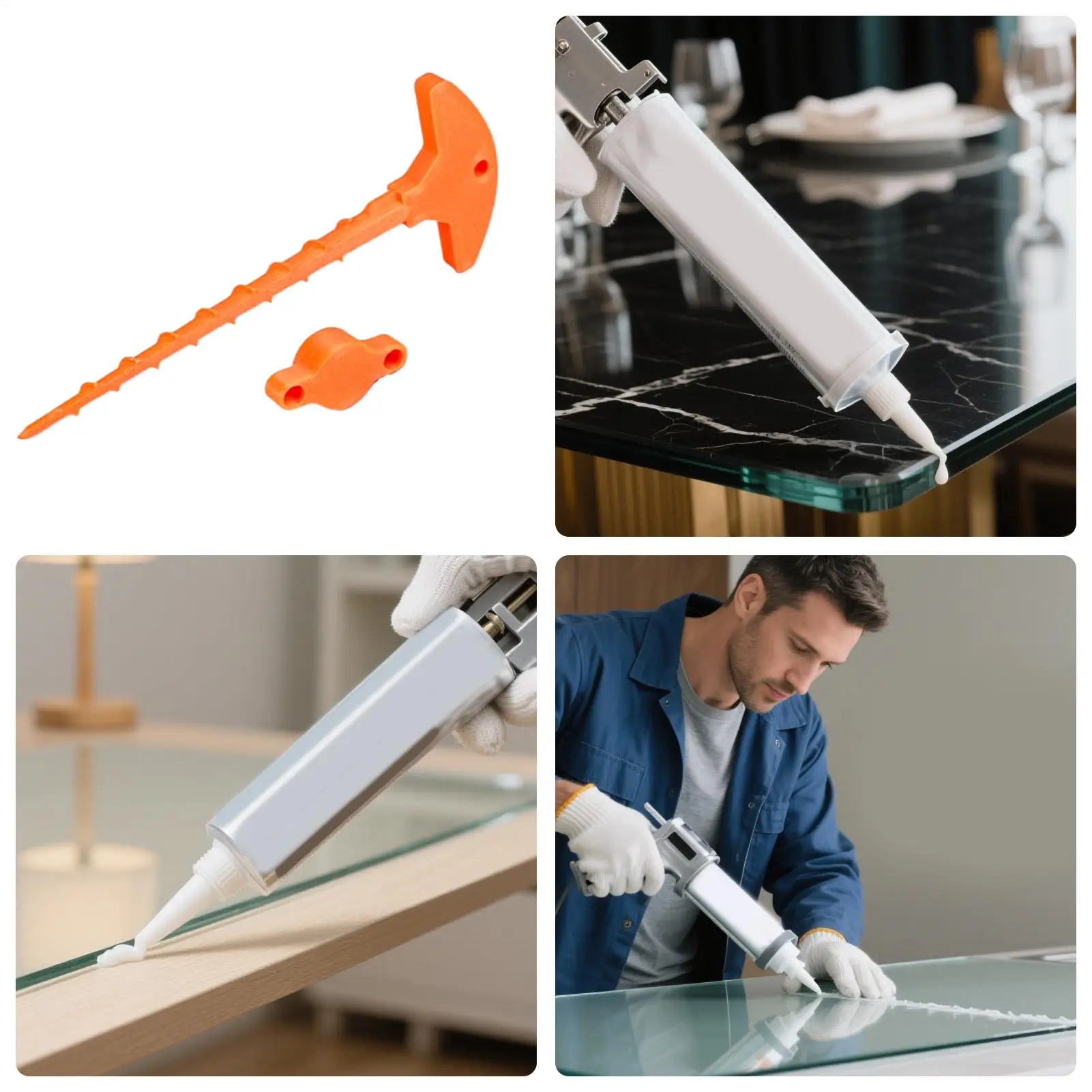 Caulk Saver Caulking Nozzle Cover Sealant Unclogger Applicator Lid for Glass Glue Foam Outdoor Adhesive Professional Beginner