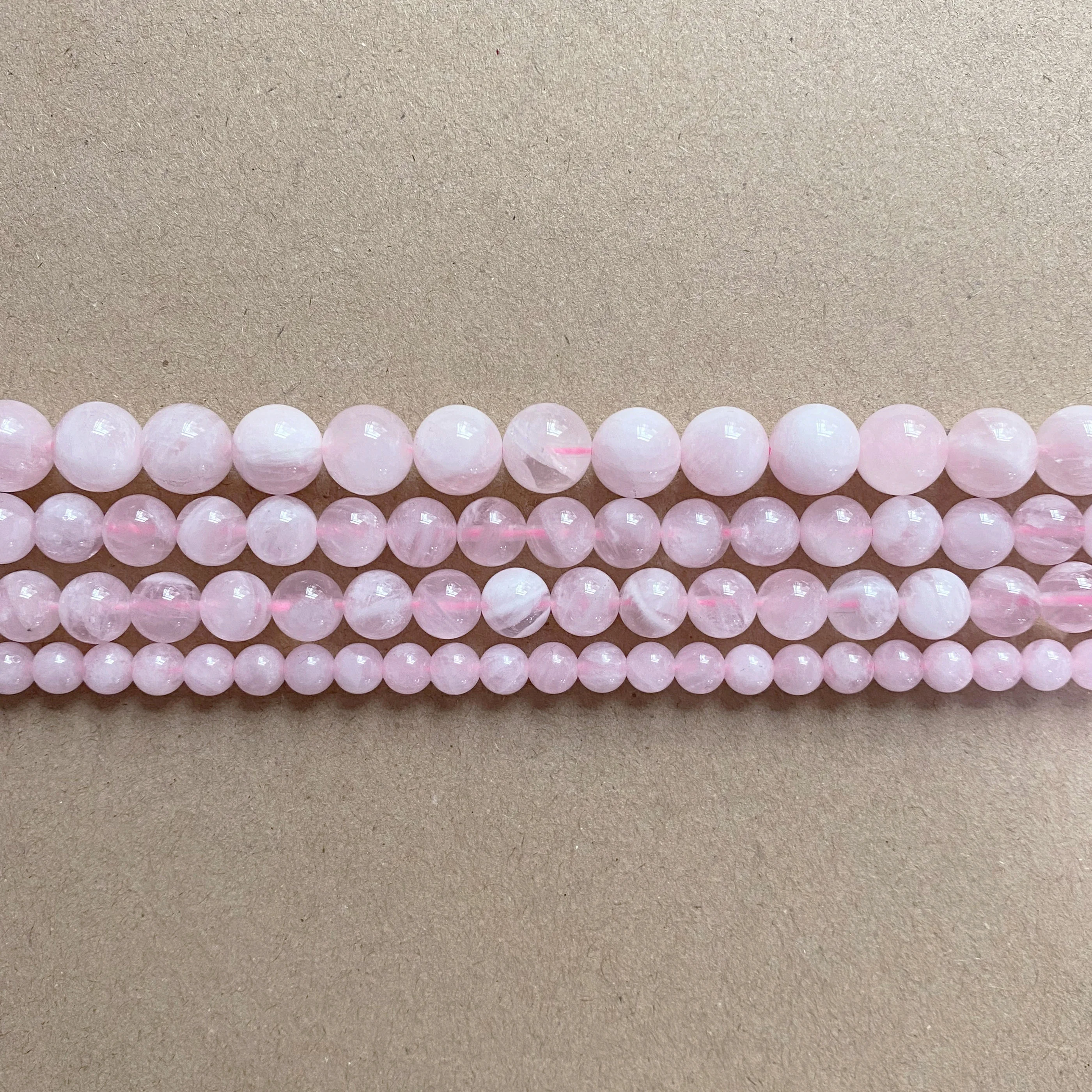 Echte Halbedelstein Natürliche Madagaskar Rosa Rosenquarz Stein Runde Lose Perlen 6 8 10 MM Schmuck Machen DIY
