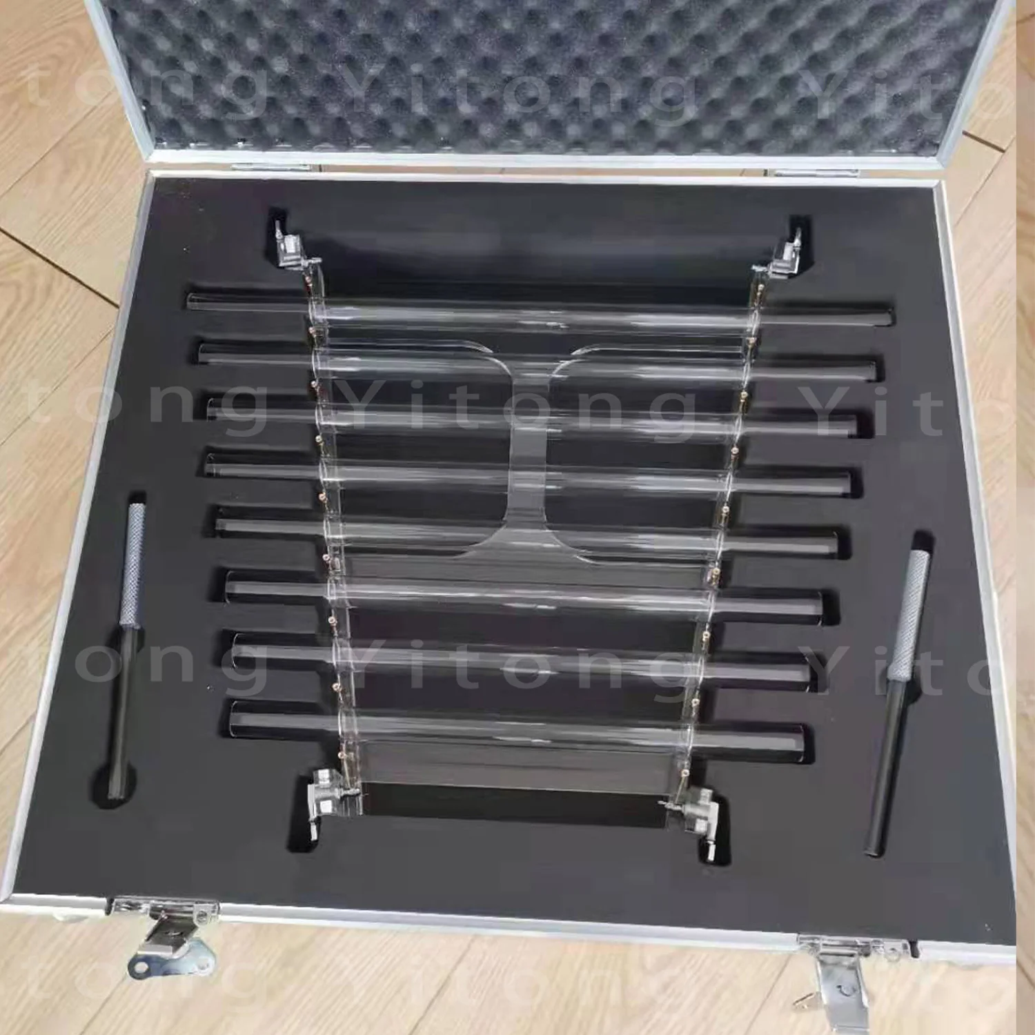 Quartz Harpa 432 Hz Crystal Singing Harp with C D E F G A B C 8 notes and free Aluminum alloy box and quartz mallets