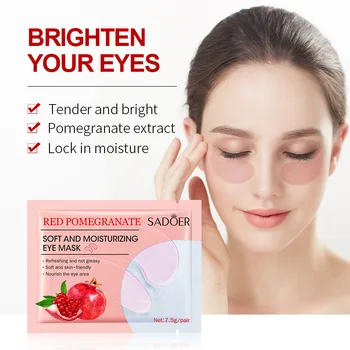 SADOER Red Pomegranate Eye Care Mask Anti-wrinkle Anti-aging Moisturizing Skin Care 10 Pairs - Red Pomegranate